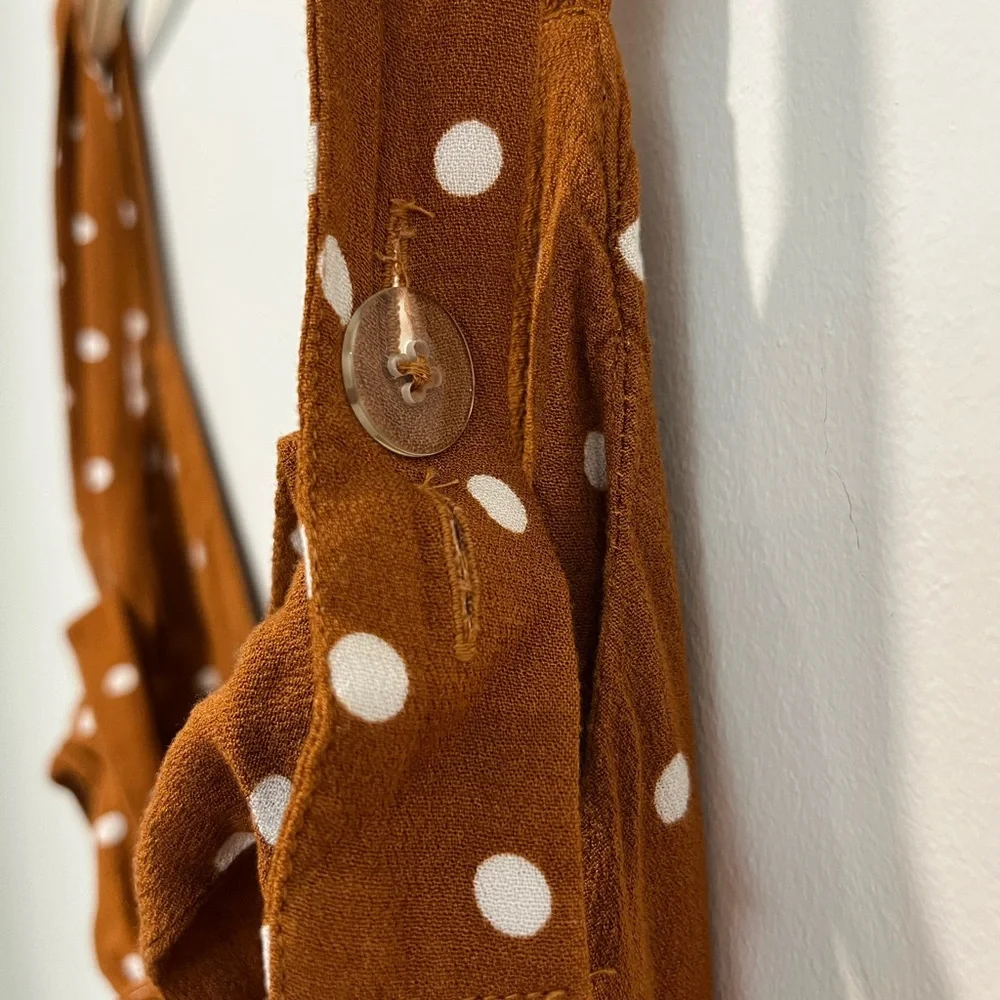 American Eagle Tie Back Polka Dot Jumpsuit - Picture 7 of 7